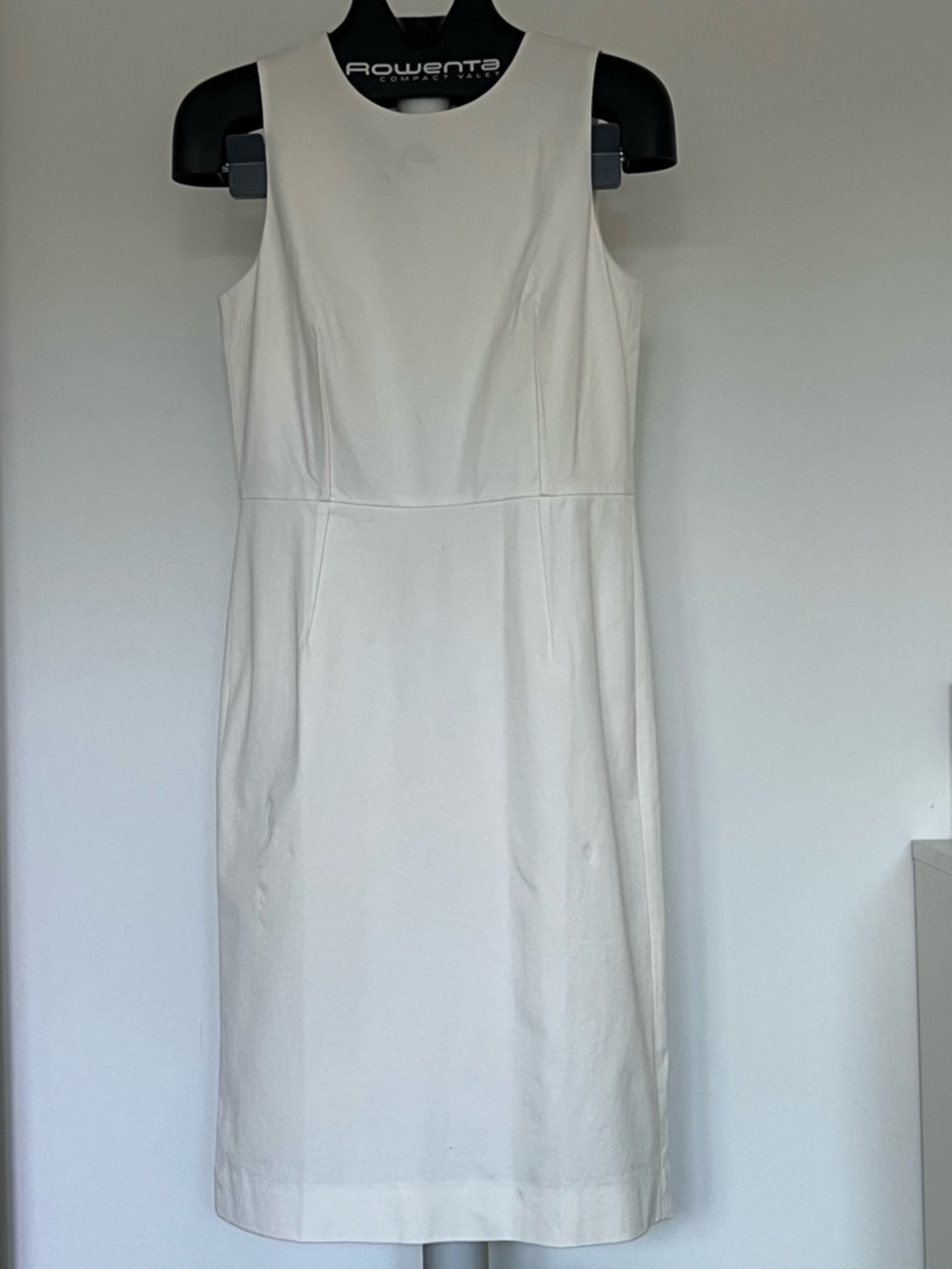 J. Crew Sleeveless Off White Midi Sheath Dress